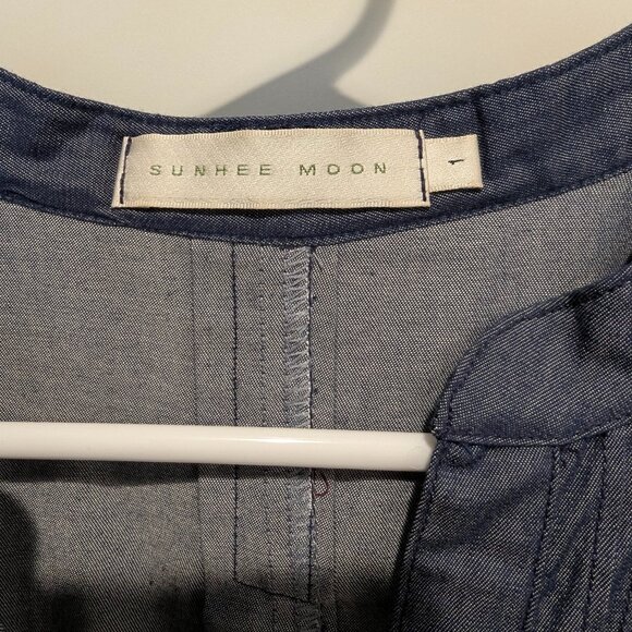 Sunhee Moon chambray long tunic topc - Picture 2 of 4